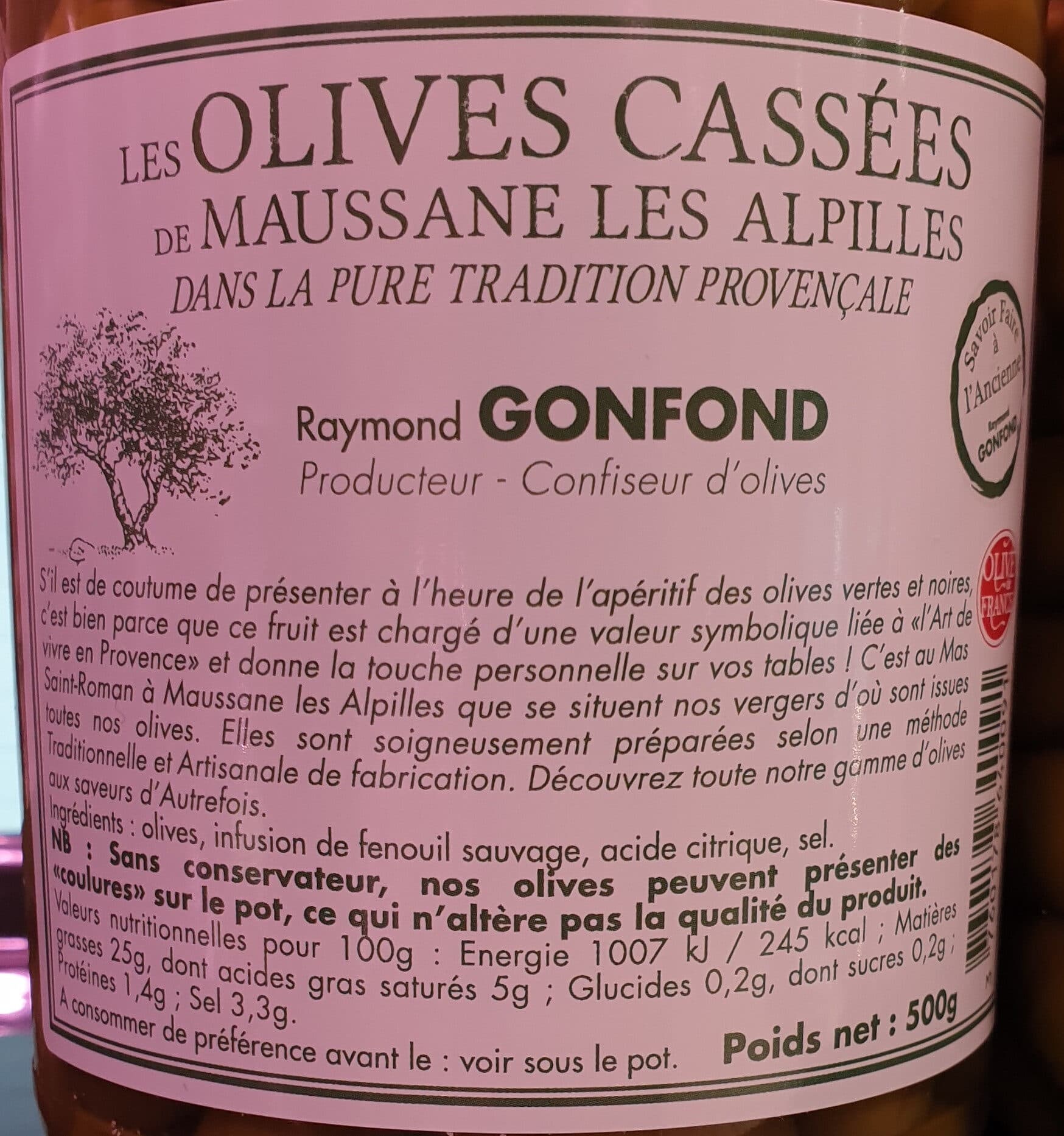 Gonfond Les olives cassees packshot