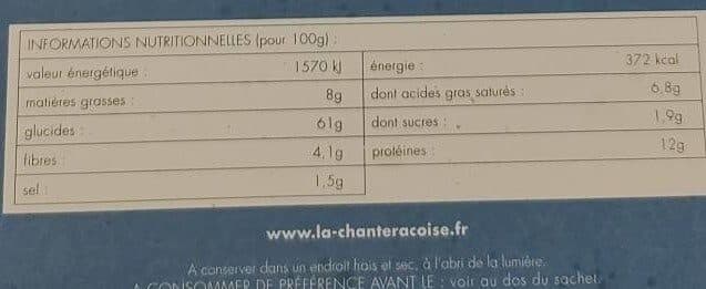 La Chanteracoise Biscottes Sans Sucres Ajoutés packshot