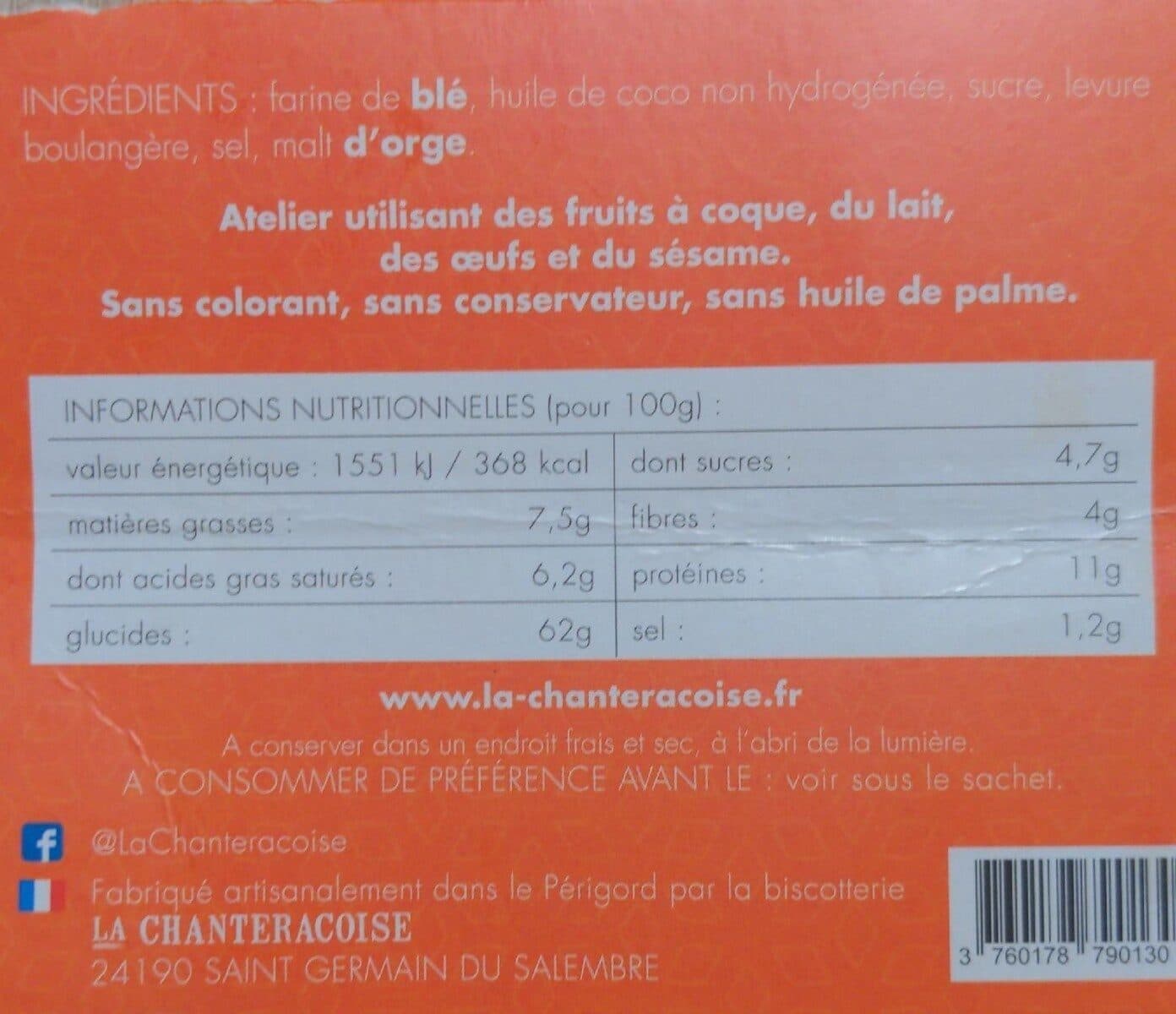 La Chanteracoise Mini Toasts Natuur 140G packshot