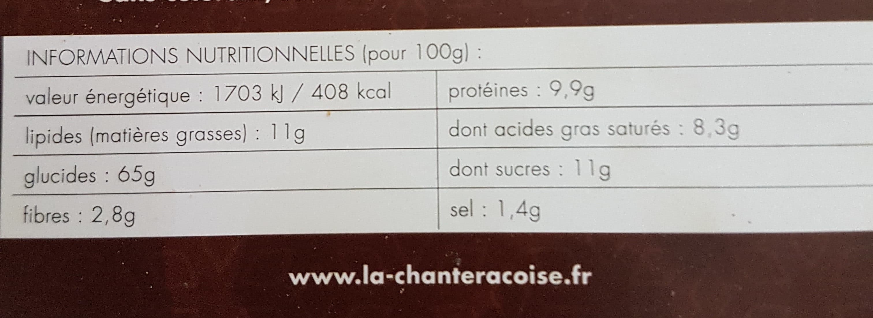 la chanteracoise Biscottes au Chocolat packshot