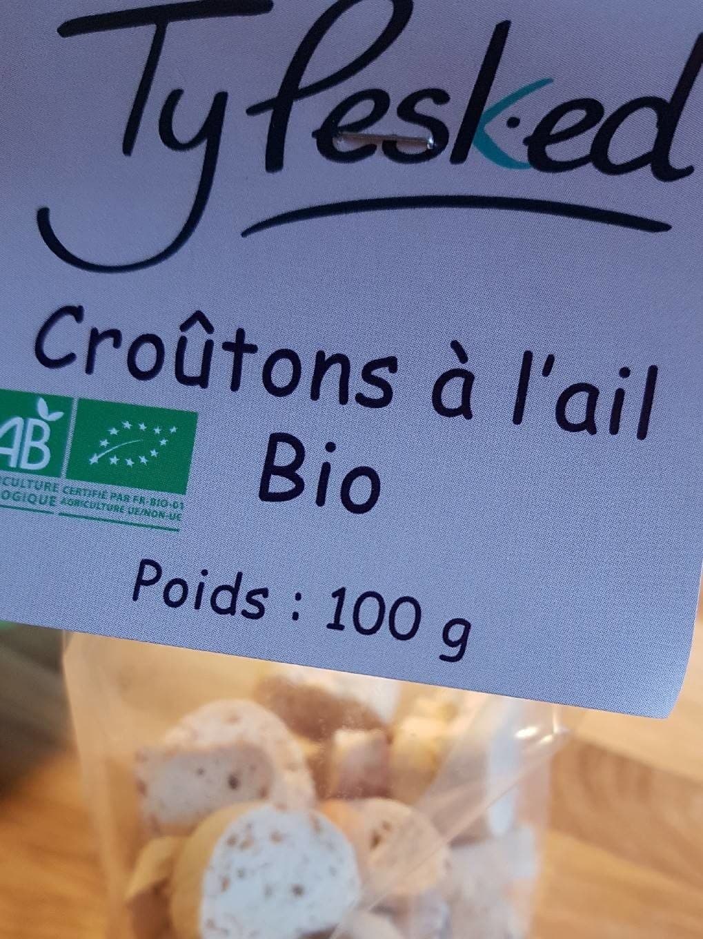 Tylesked Croûtons à l'ail Bio packshot