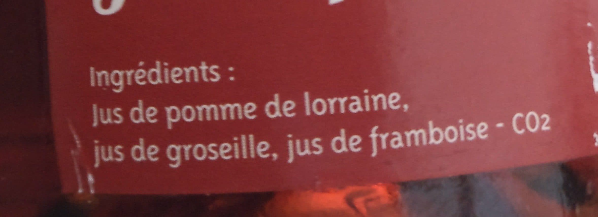 Domaine De La Grange En Haye Jus de pomme - groseille - framboise pétillant packshot