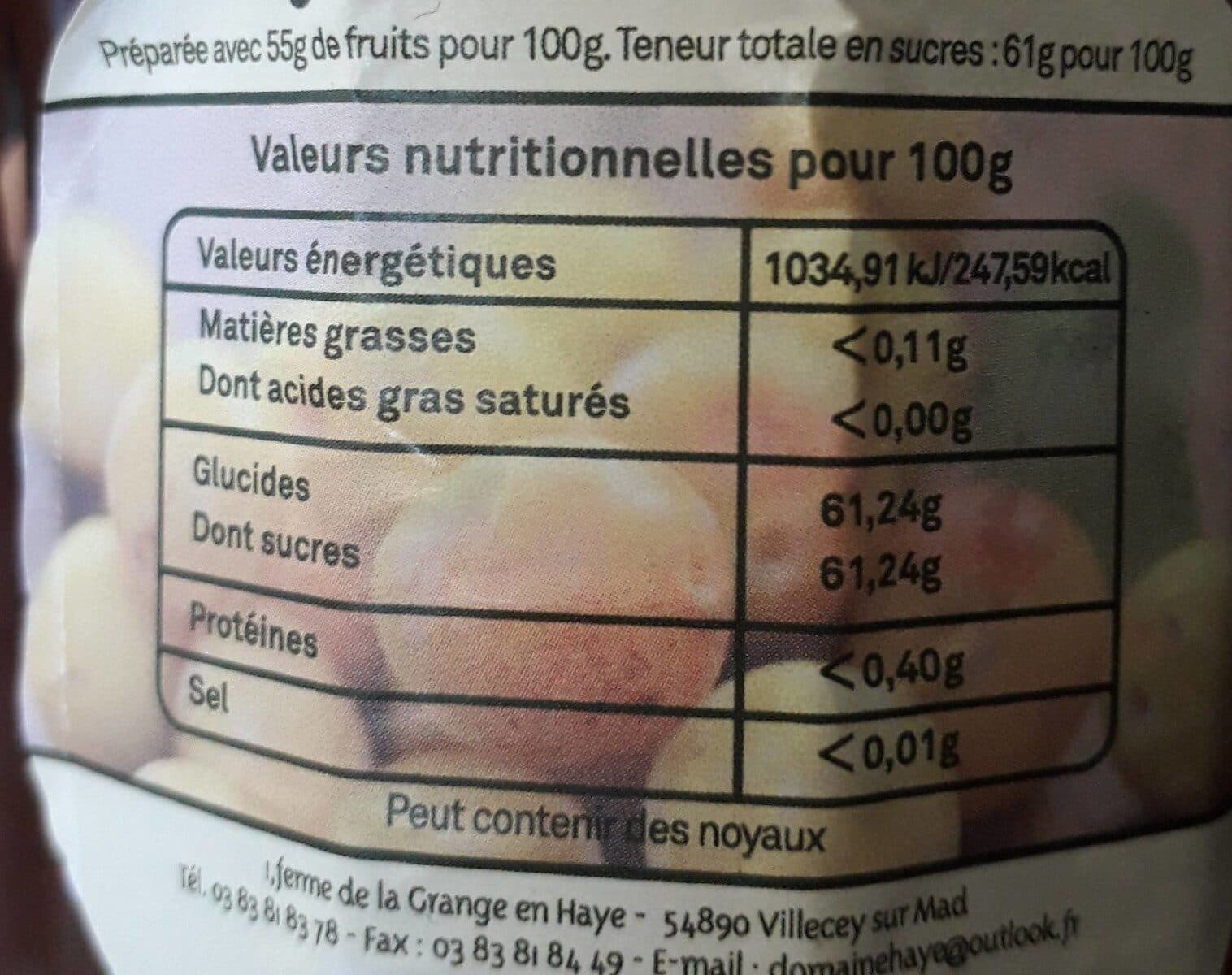 Domaine de la Grange en Haye Confiture de mirabelles packshot