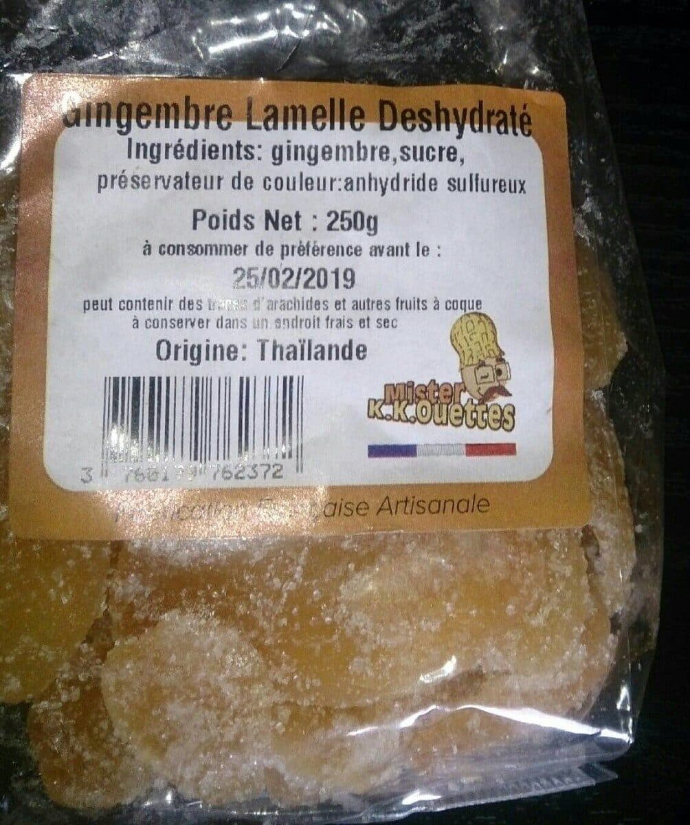 Open Food Facts Gingembre lamelles déshydratée packshot
