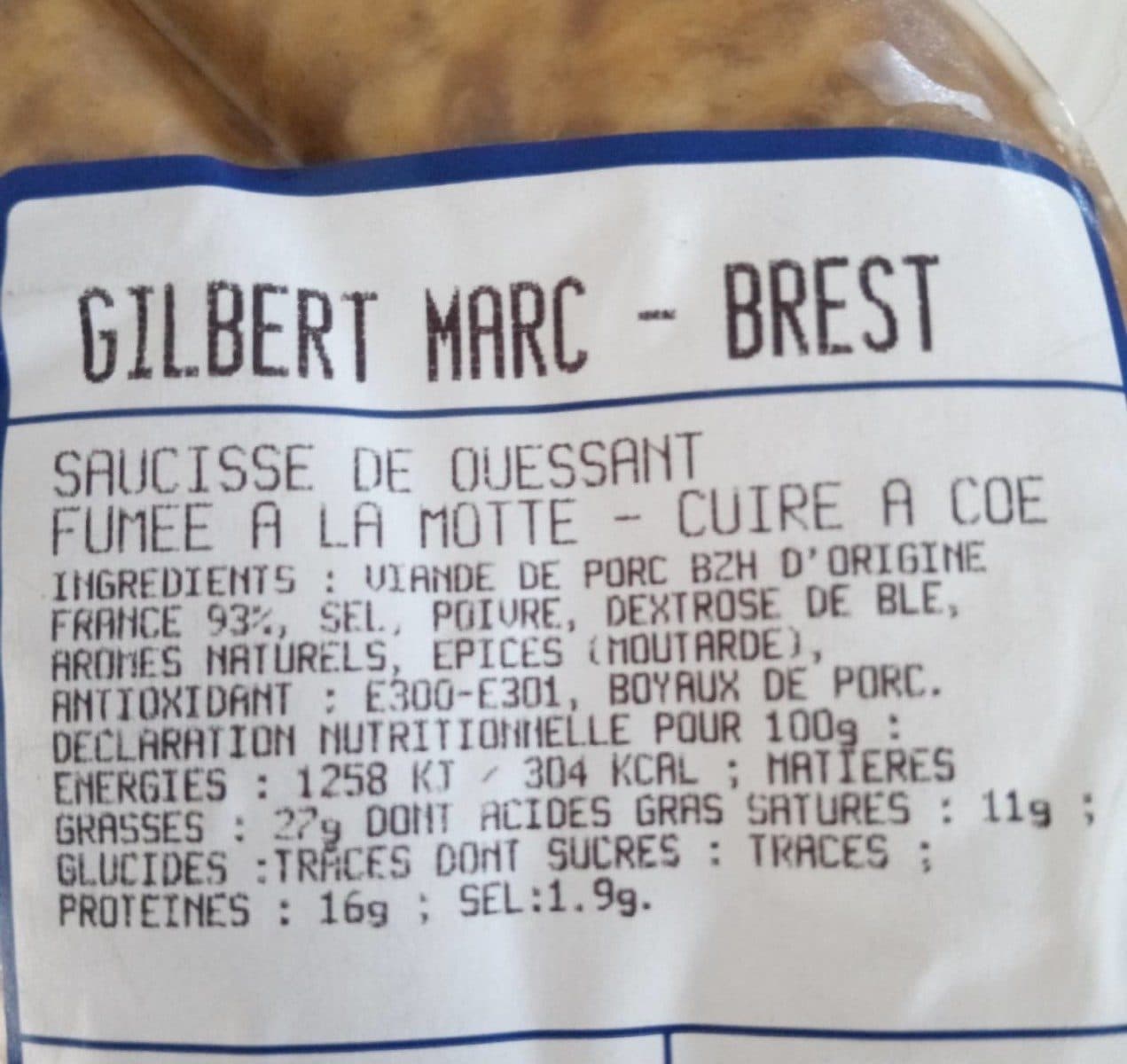 Open Food Facts Saucisses d'Ouessant packshot
