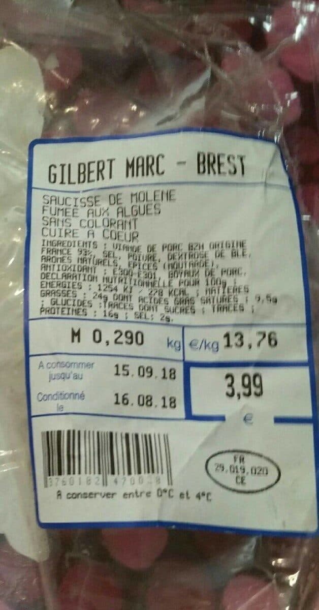 Open Food Facts Saucisses Molene 290G Loussouarn packshot