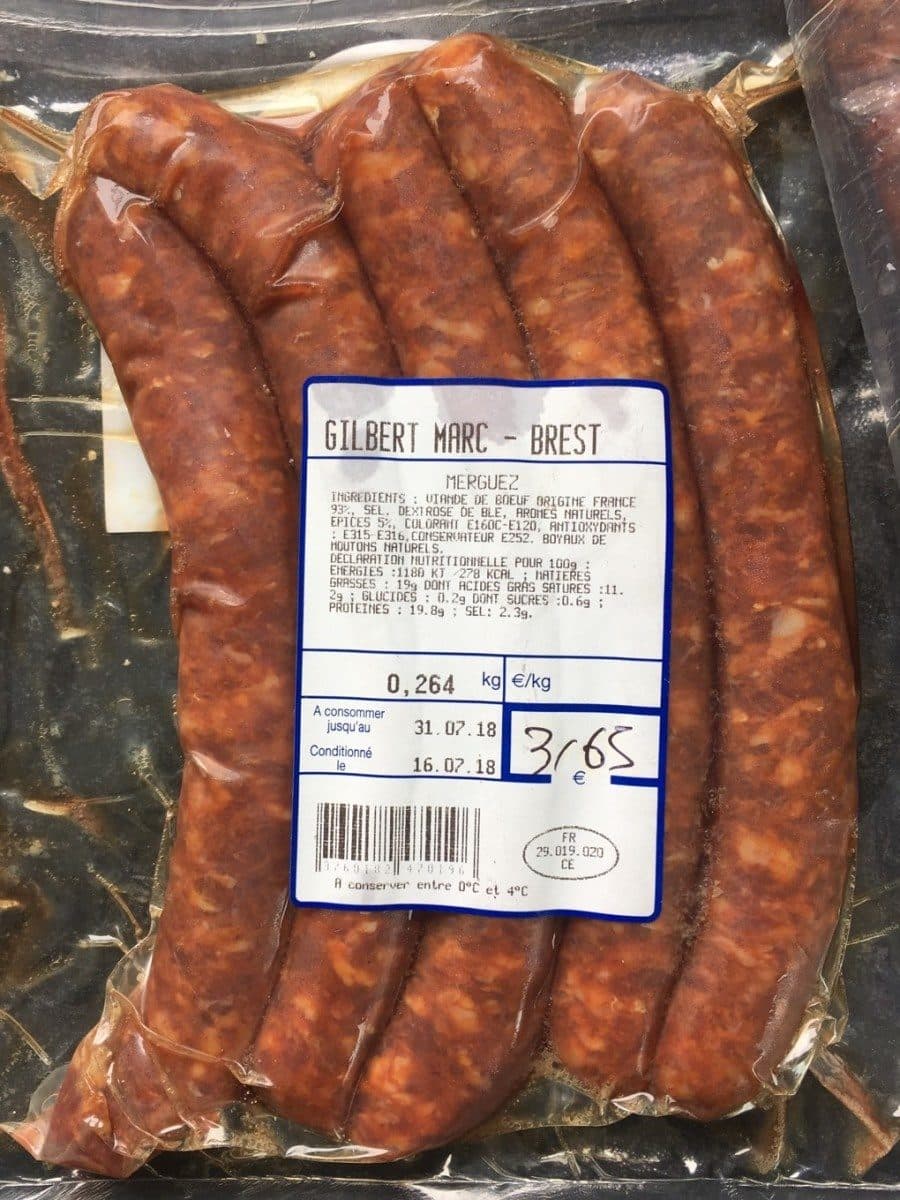Open Food Facts Merguez packshot