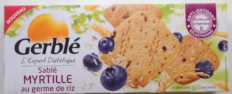 Gerblé Sablé myrtille au germe de riz packshot