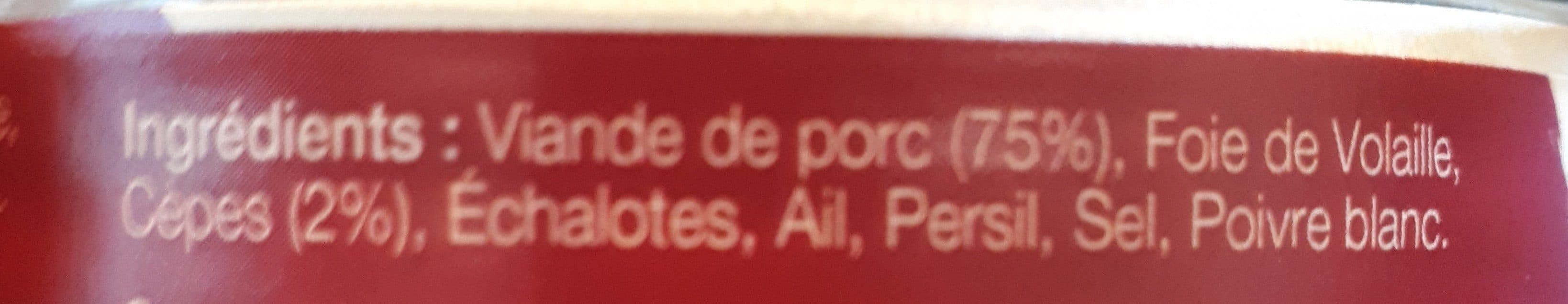 Open Food Facts Délice aux cèpes à la berrichone packshot