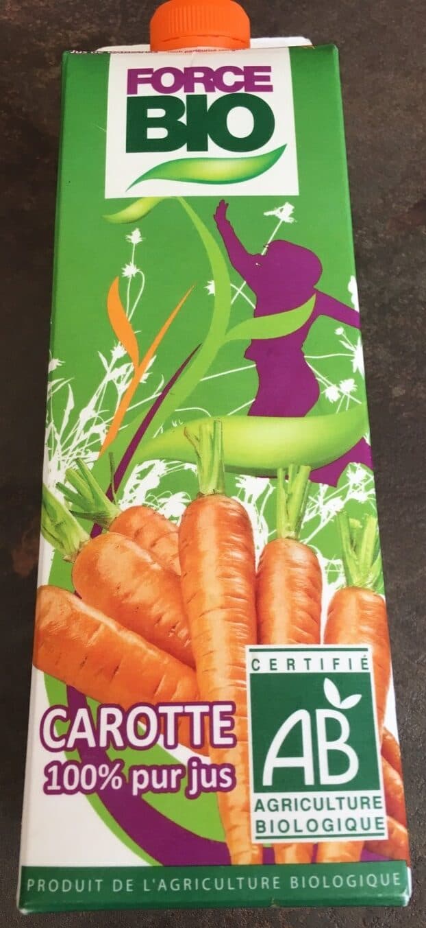 Forcebio Carotte 100% jus packshot