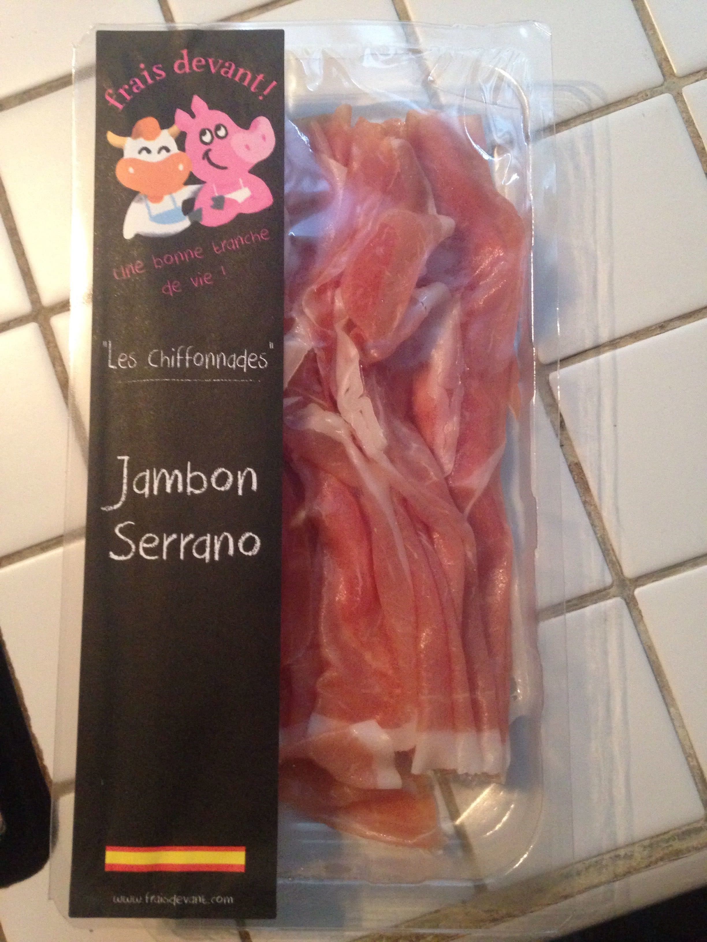 Frais devant Chiffonnade de Jambon SERRANO packshot