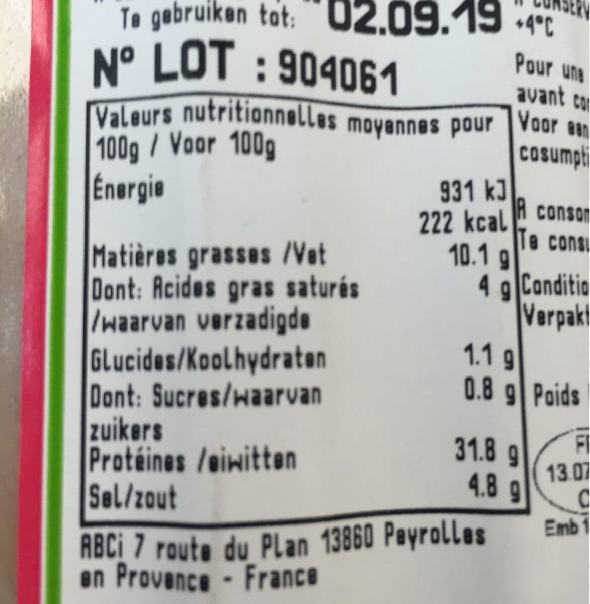 Frais devant Chiffonnade de Jambon SERRANO packshot