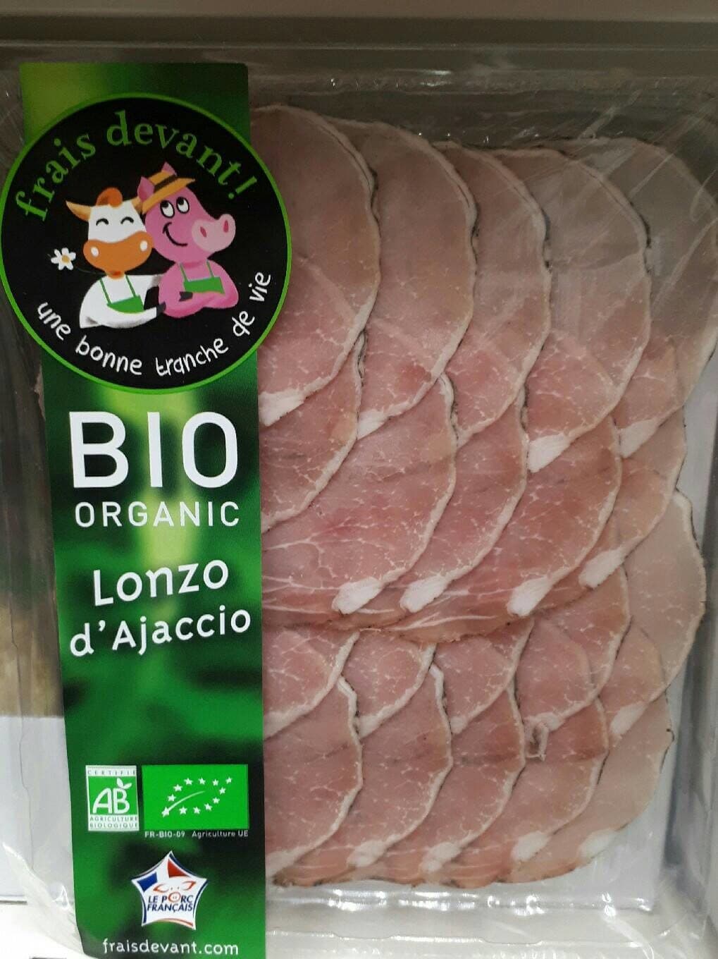 Frais Devant Lonzo d'Ajaccio bio packshot