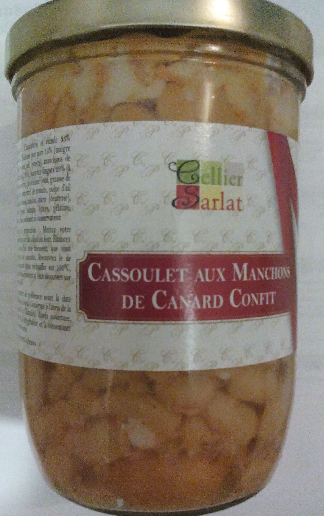 Cellier Sarlat Cassoulet aux manchons de canard confit packshot