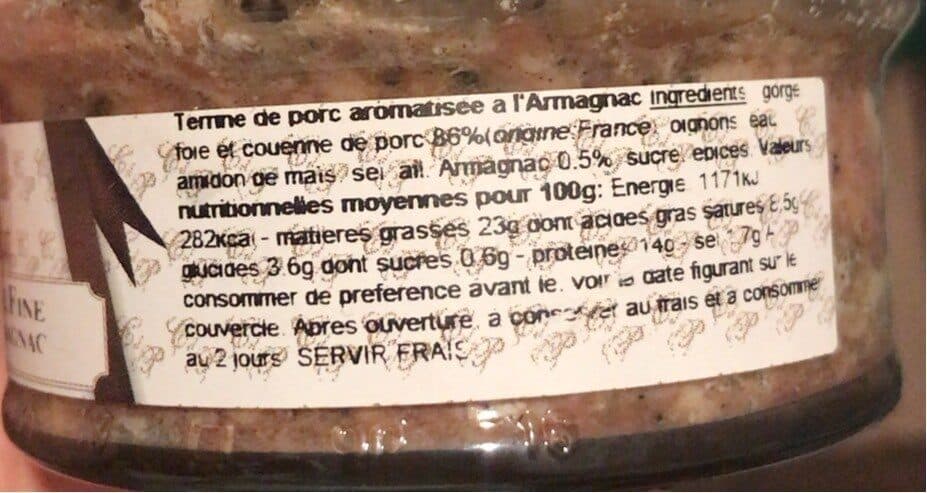 Cellier Sarlat Terrine fine à l'armagnac packshot