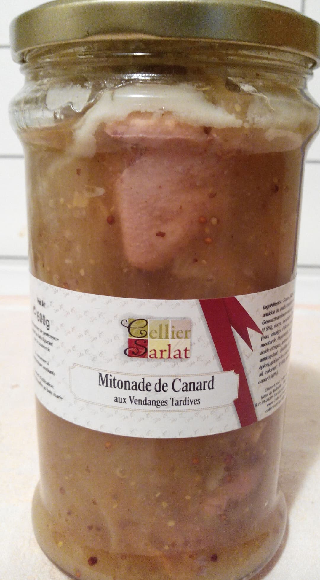 Cellier Sarlat Mitonade de canard aux vendanges tardives packshot