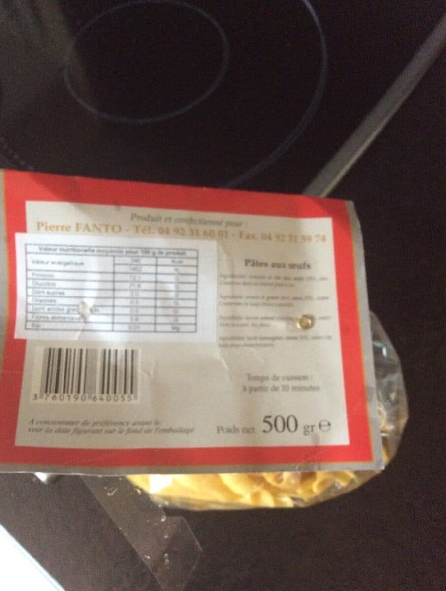 Open Food Facts Pasta artiglianale pates aux oeufs Garganelli packshot