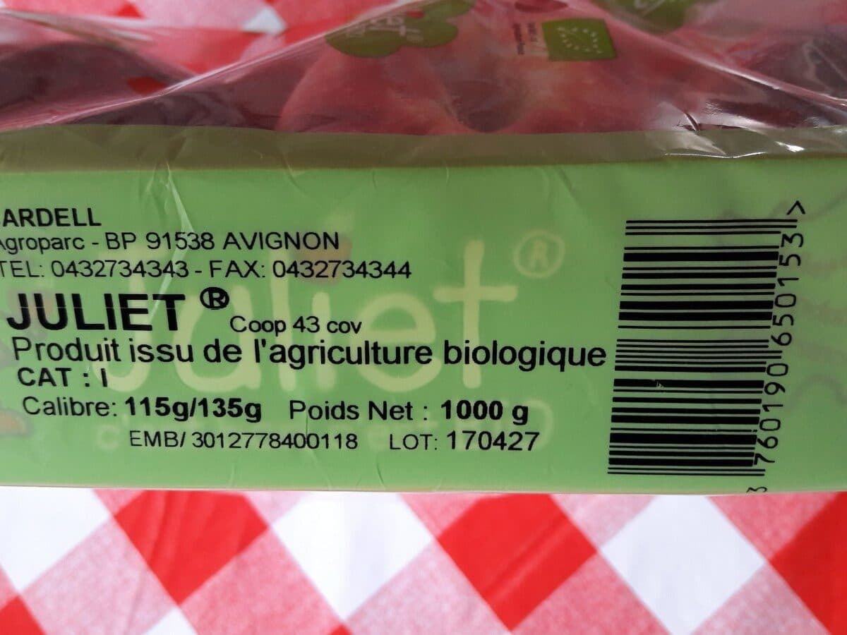 Cardell agroparc POMME Biologique : Pomme Juliet cat 1 packshot