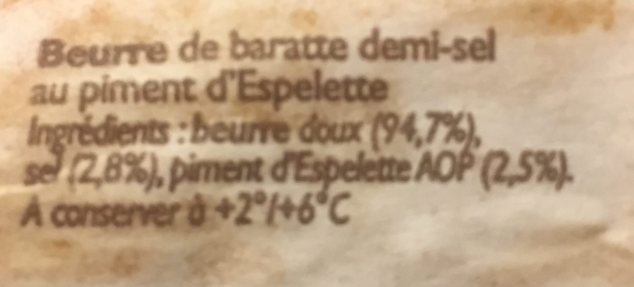 Bordier Beurre De Baratte Demi-sel Au Piment D'espelette packshot