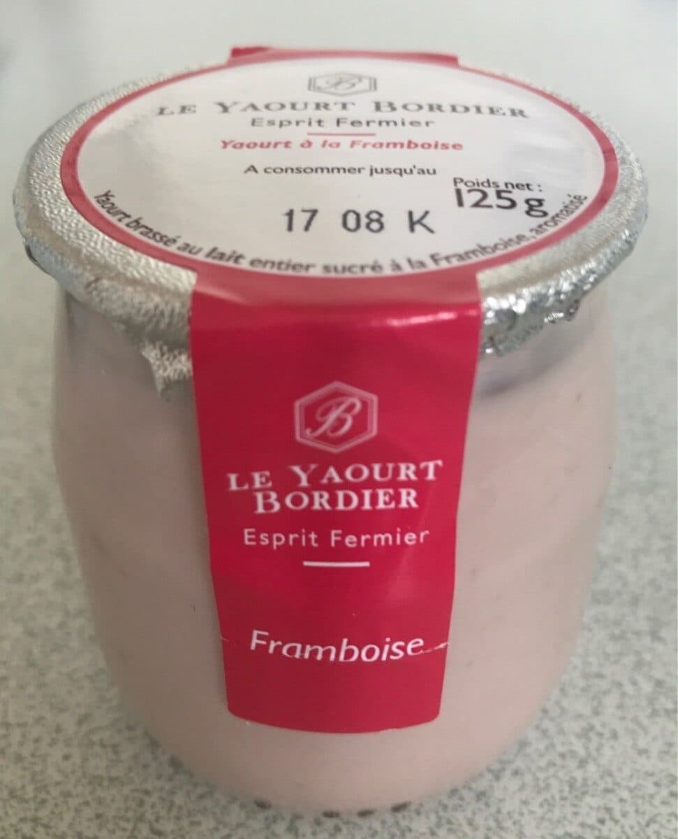 Bordier Le yaourt bordier à la Framboise packshot