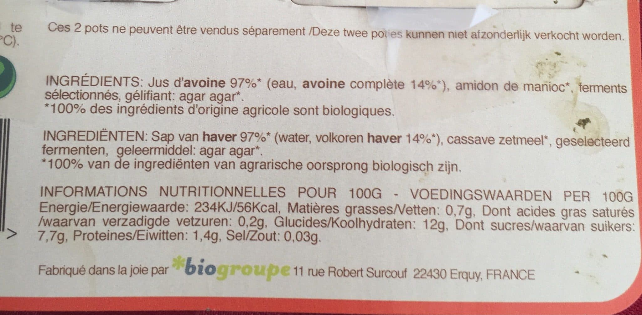 Bio Groupe YA AVOINE packshot