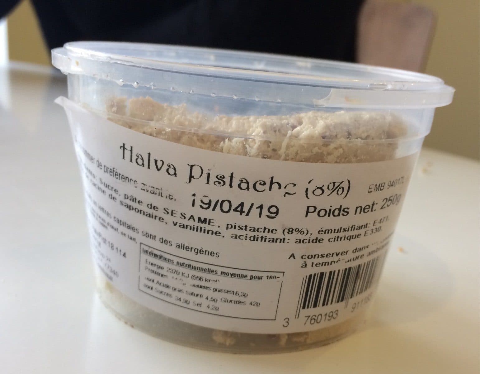 Open Food Facts Halva pistache (8%) packshot