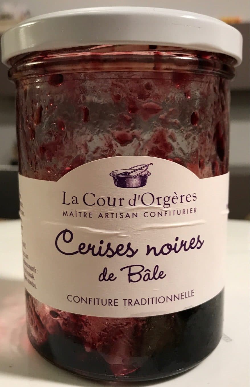La Cour d’Orgères Confiture aux cerises noires de Bâle packshot