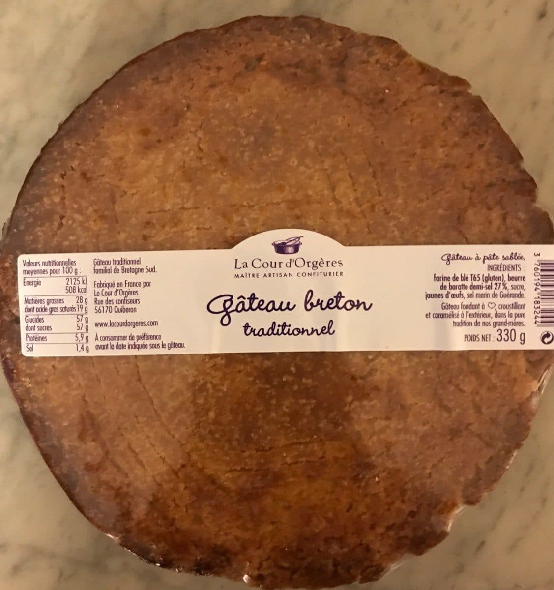 La Cour d'Orgères Gâteau Breton Traditionnel packshot