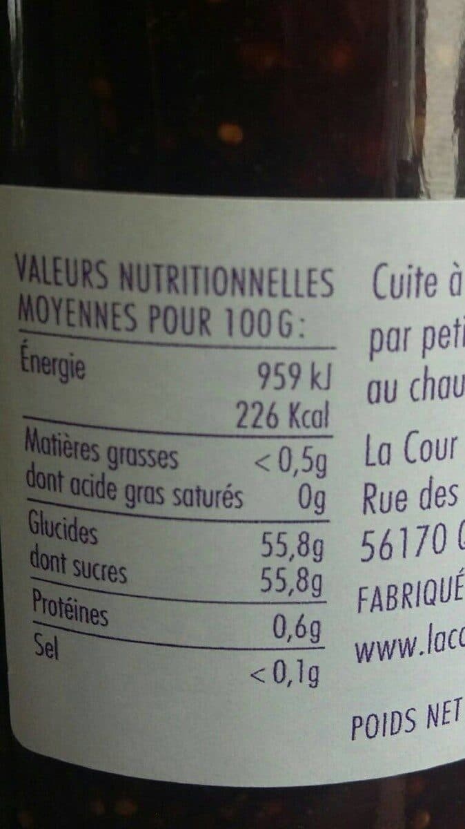 La Cour d'Orgères Confiture traditionnelle Figues violettes de Provence packshot