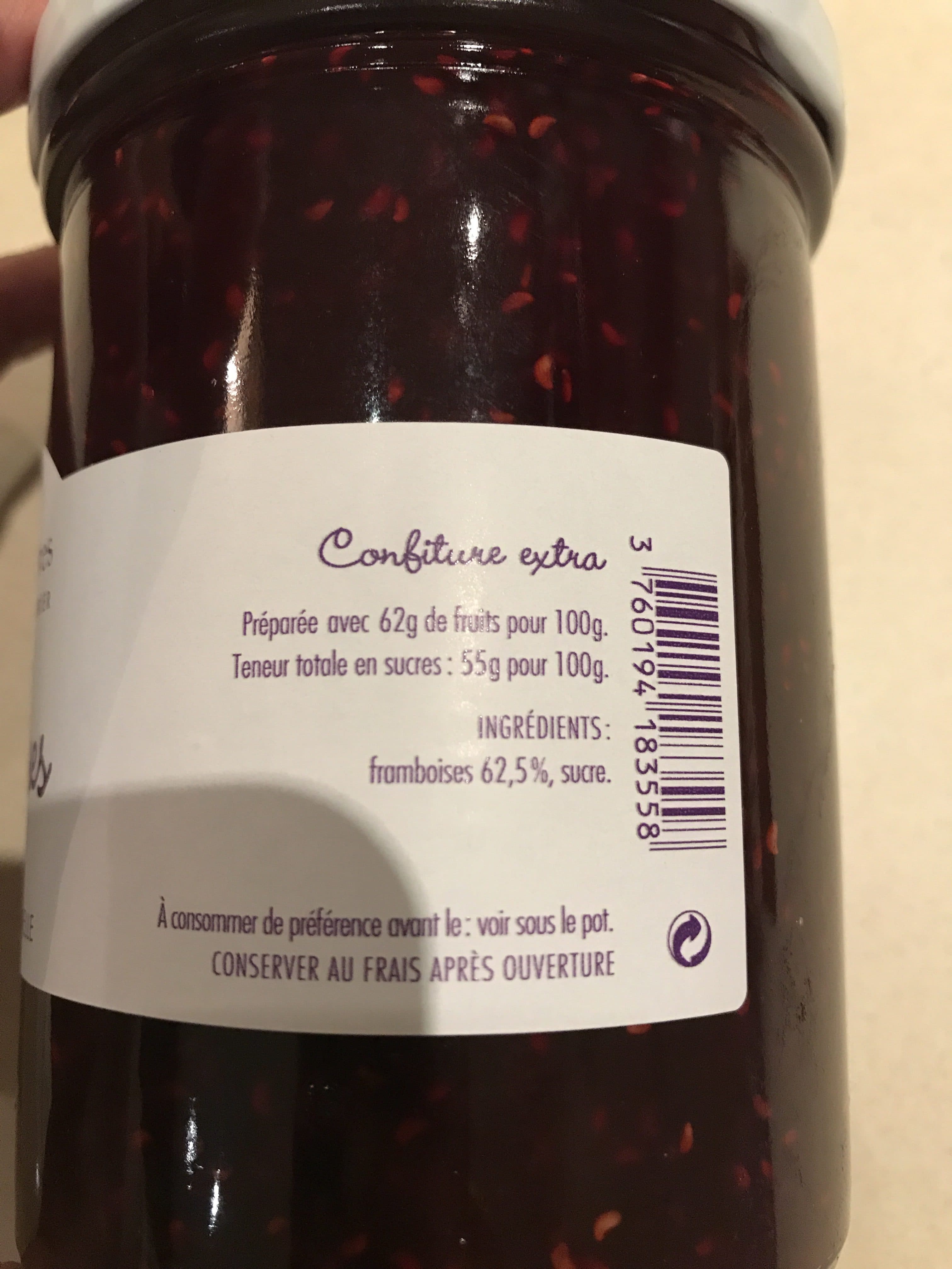 La cour d orgeres Confiture De Framboises packshot