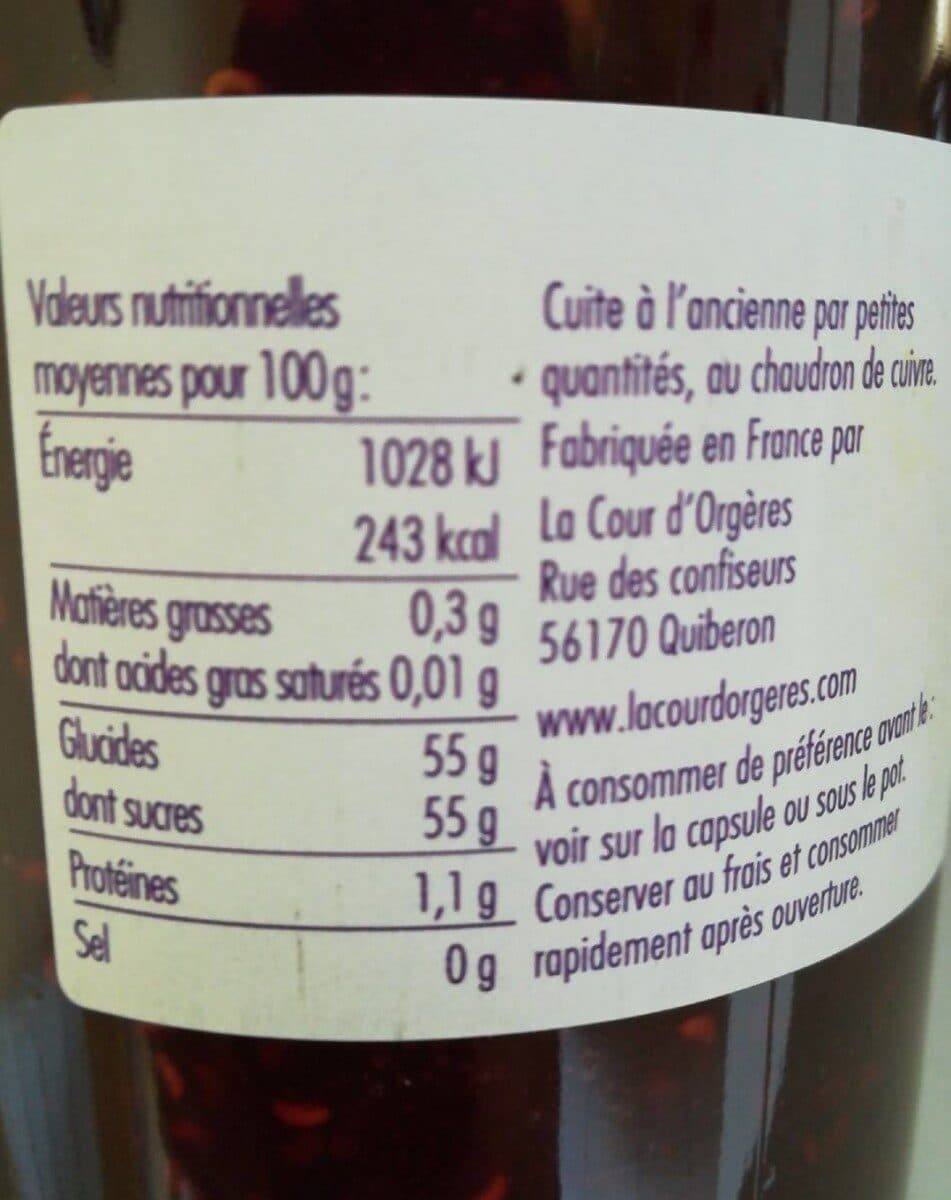 La cour d orgeres Confiture De Framboises packshot