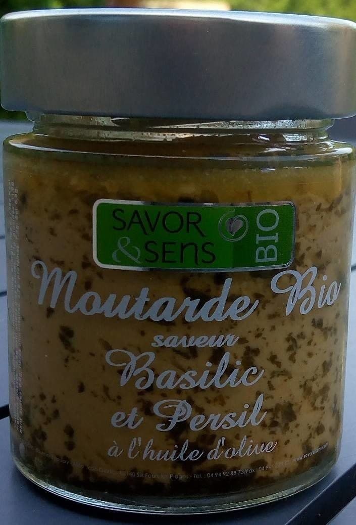 Open Food Facts Moutarde bio saveur basilic et persil à l'huile d'olive packshot