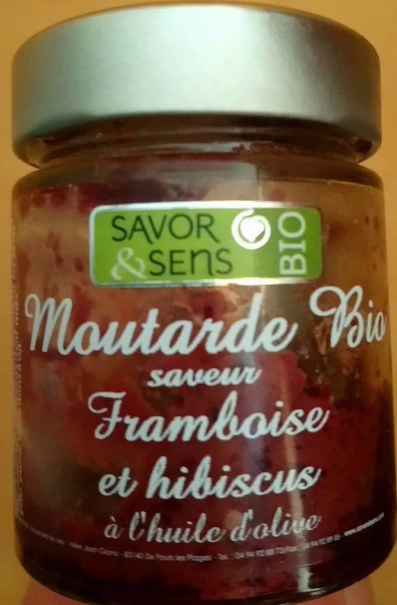 Savor & Sens Moutarde Bio Saveur Framboise Et Hibiscus 130 Gr packshot