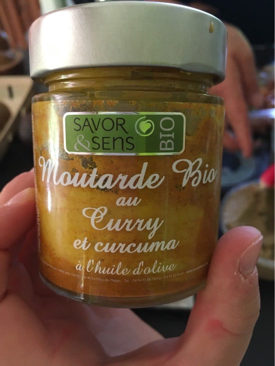 Savor & Sens Moutarde bio au curry et curcuma packshot