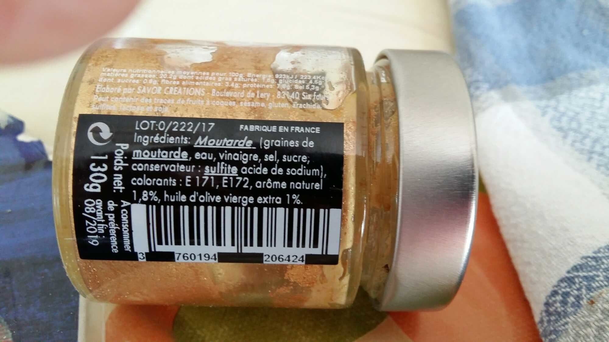 Savora Moutarde Truffe Blanche à L'huile D'olive packshot
