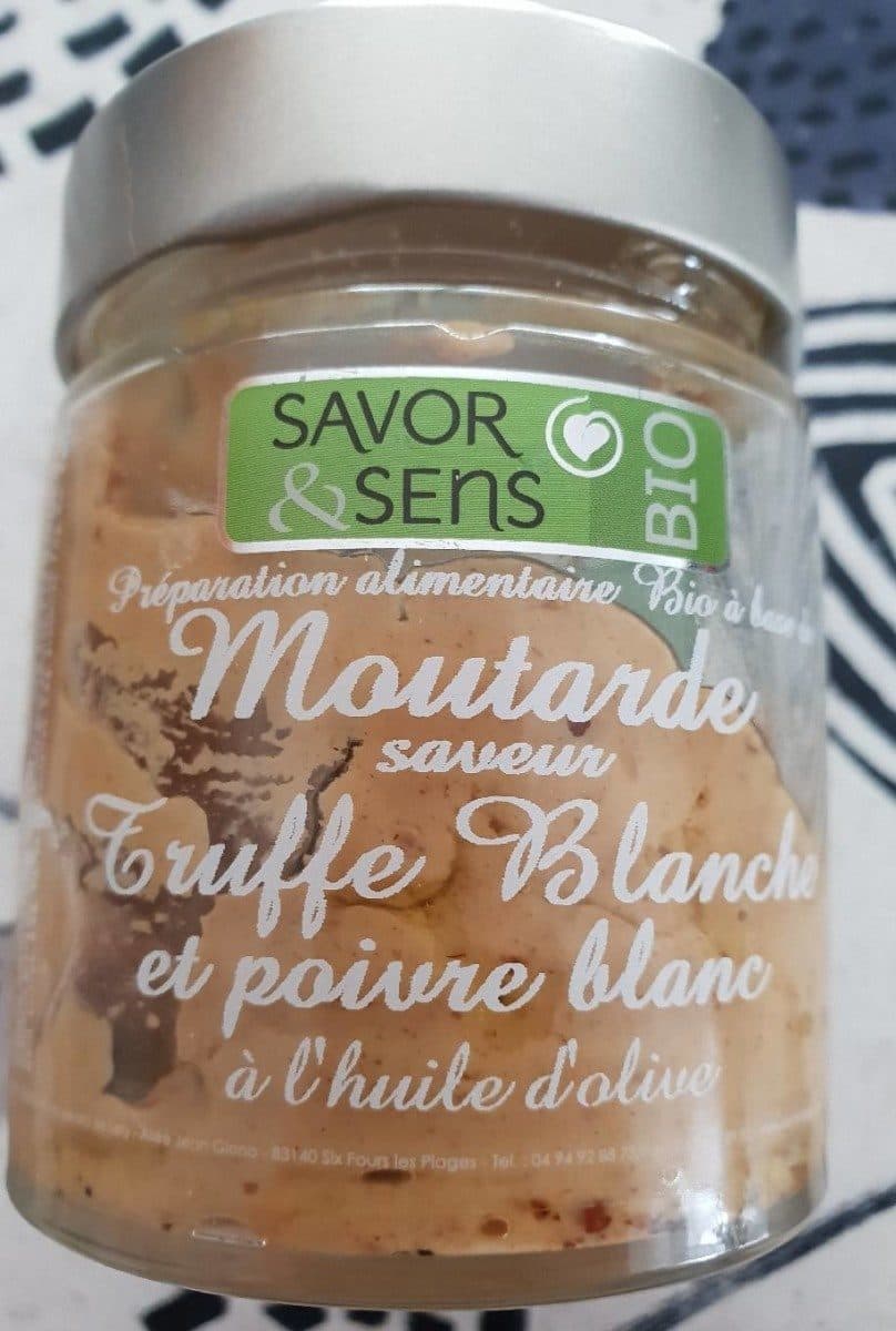 Savor & Sens Moutarde saveur truffe blanche et poivre blanc packshot