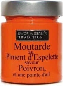 Open Food Facts Moutarde Saveur Poivron Ail Au Piment D'espelette - 130G packshot