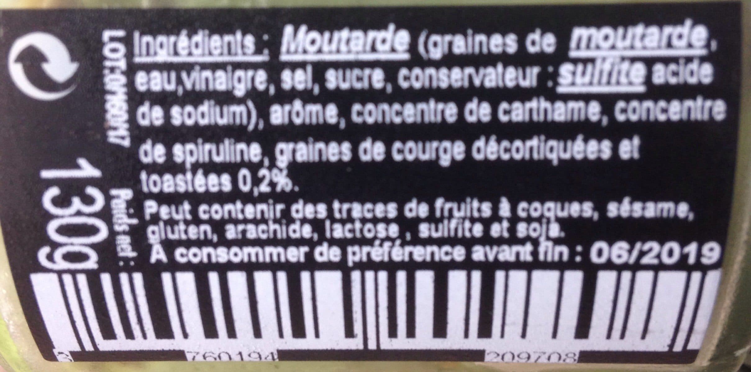Savor & Sens Tradition Moutarde pistache et graines de courges toastées packshot