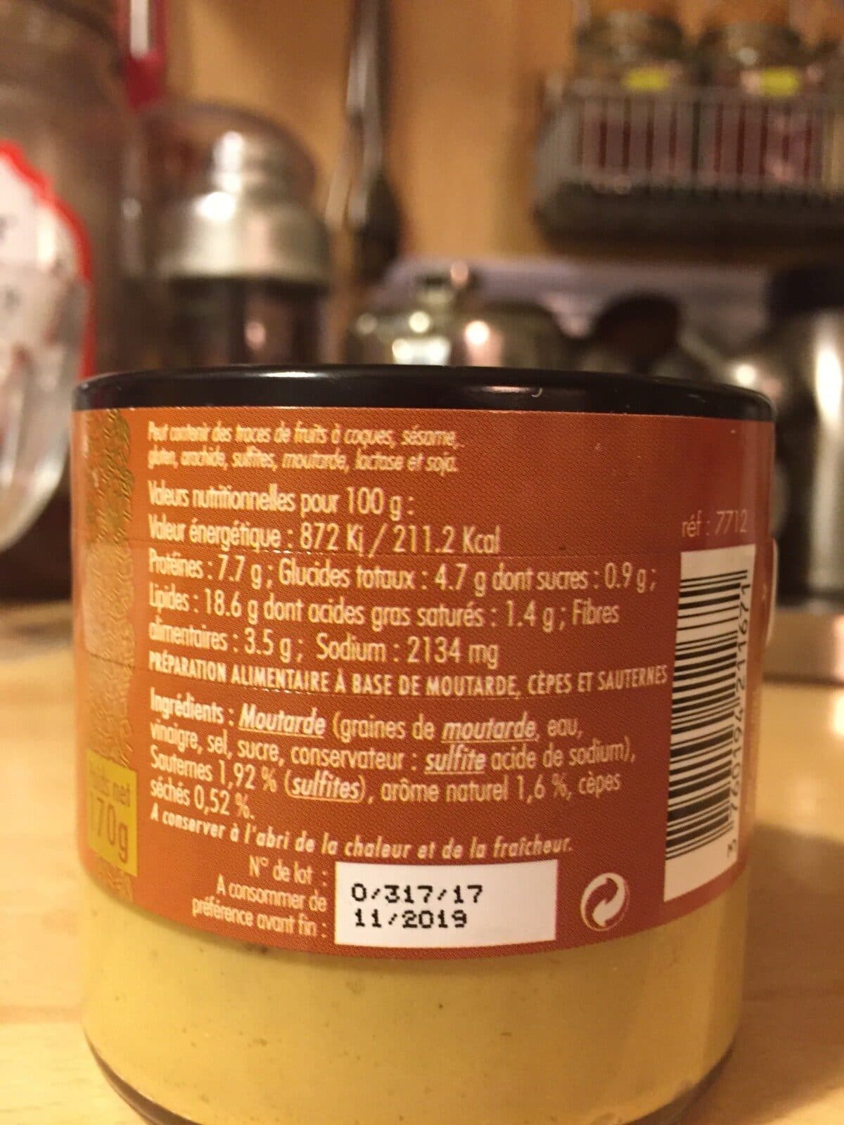 Open Food Facts Moutarde aux cepes et sauterne packshot