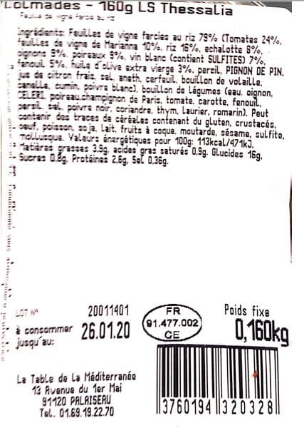 Thessalia Dolmades packshot
