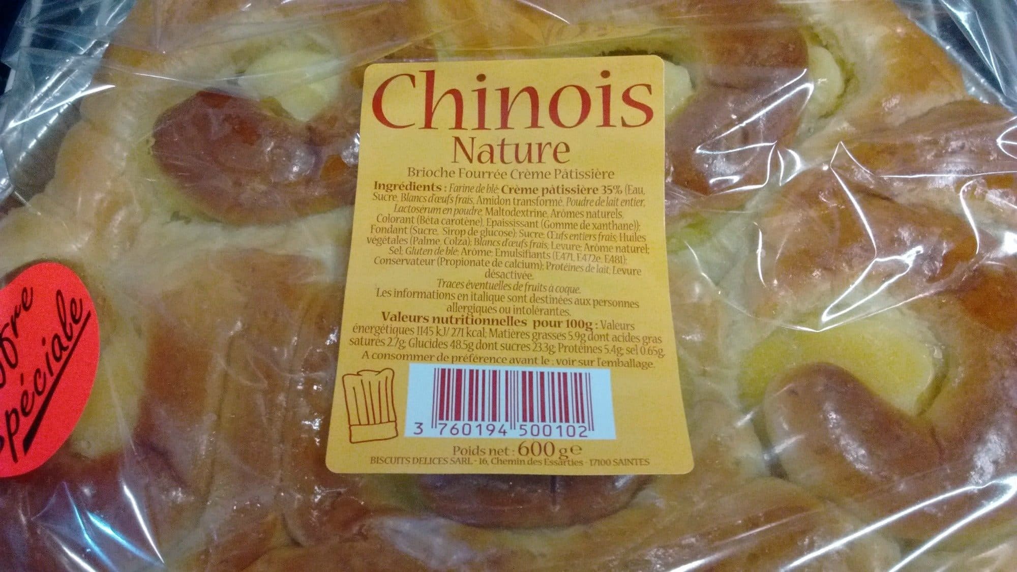 CHINOIS NATURE Brioche Fourrée Crème Patissière packshot
