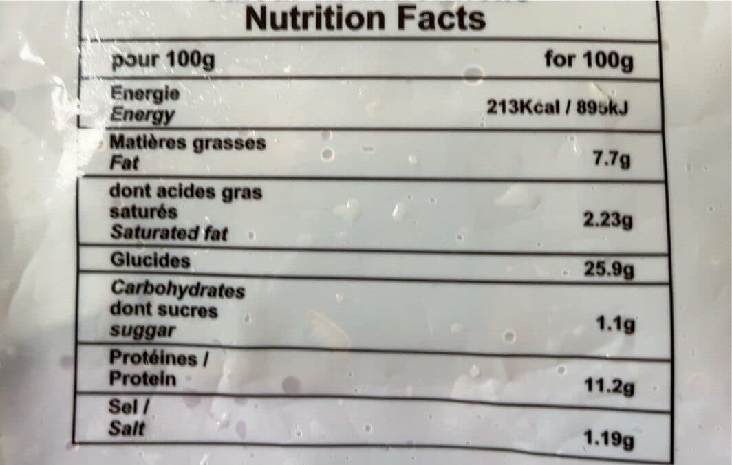 Open Food Facts Samosas reunuinnais packshot