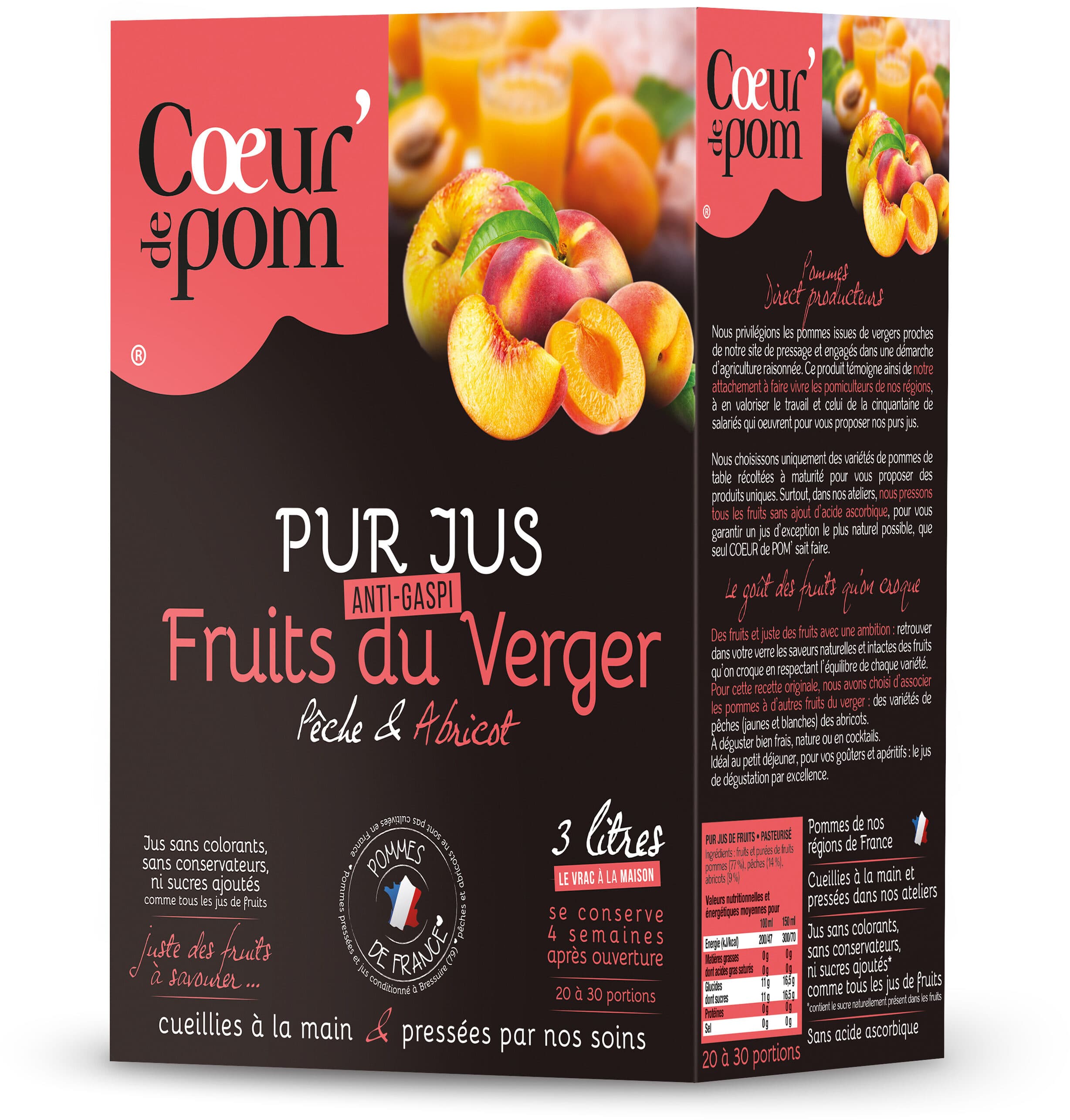 Cœur de Pom Pur Jus Fruits du Verger BIB packshot