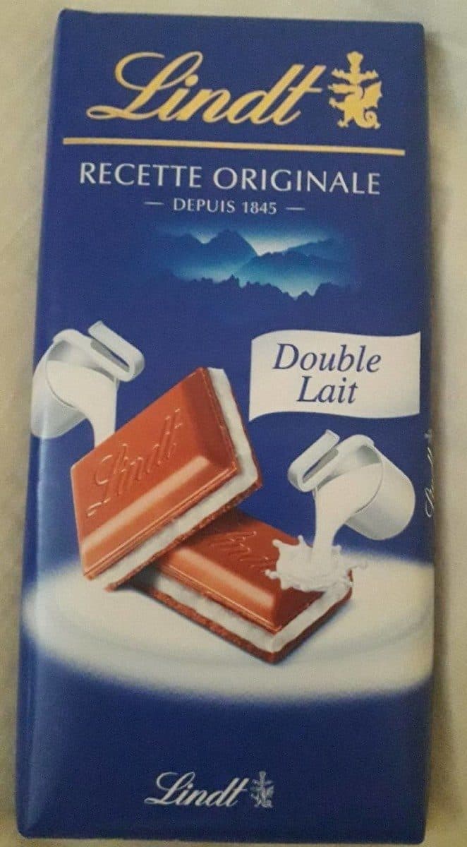 Lindt Recette originale double lait packshot