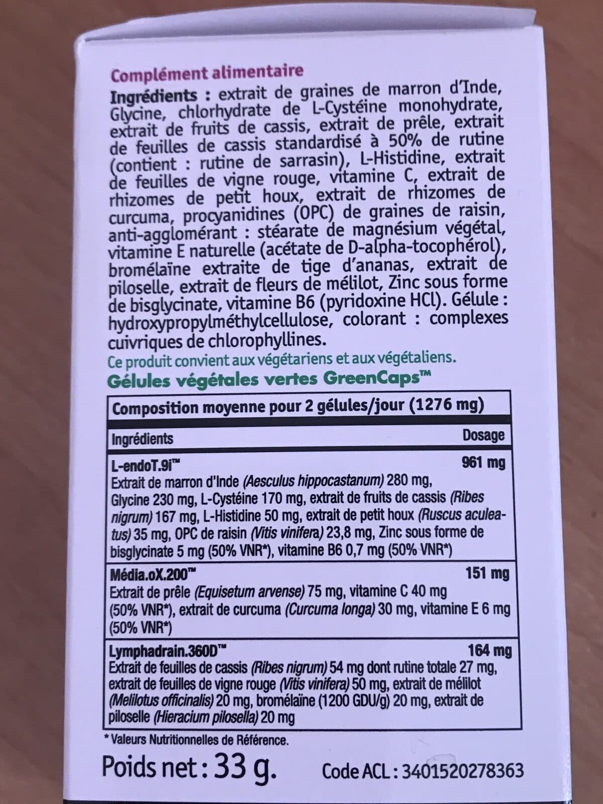 Open Food Facts Nhco Phleboxan 42 Gélules packshot