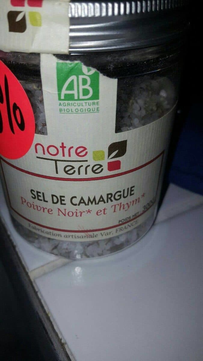 Notre Terre Sel de camargue poivre noir et thym packshot