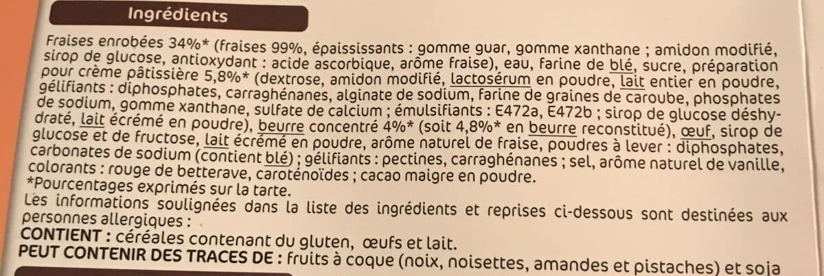 Open Food Facts Tarte au fraise packshot