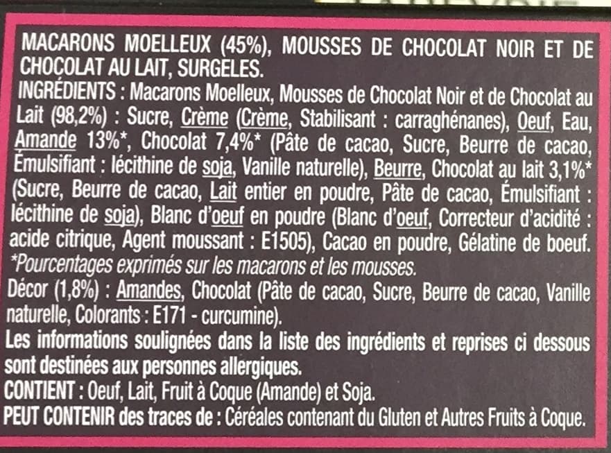 Lenôtre Bûche pâtissière : plaisir 2 chocolats packshot