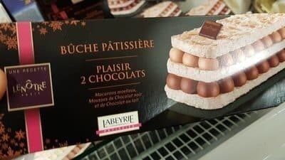 Le NOTRE LABEYRUE Bûche pâtissière Plaisir Praliné-Vanille packshot