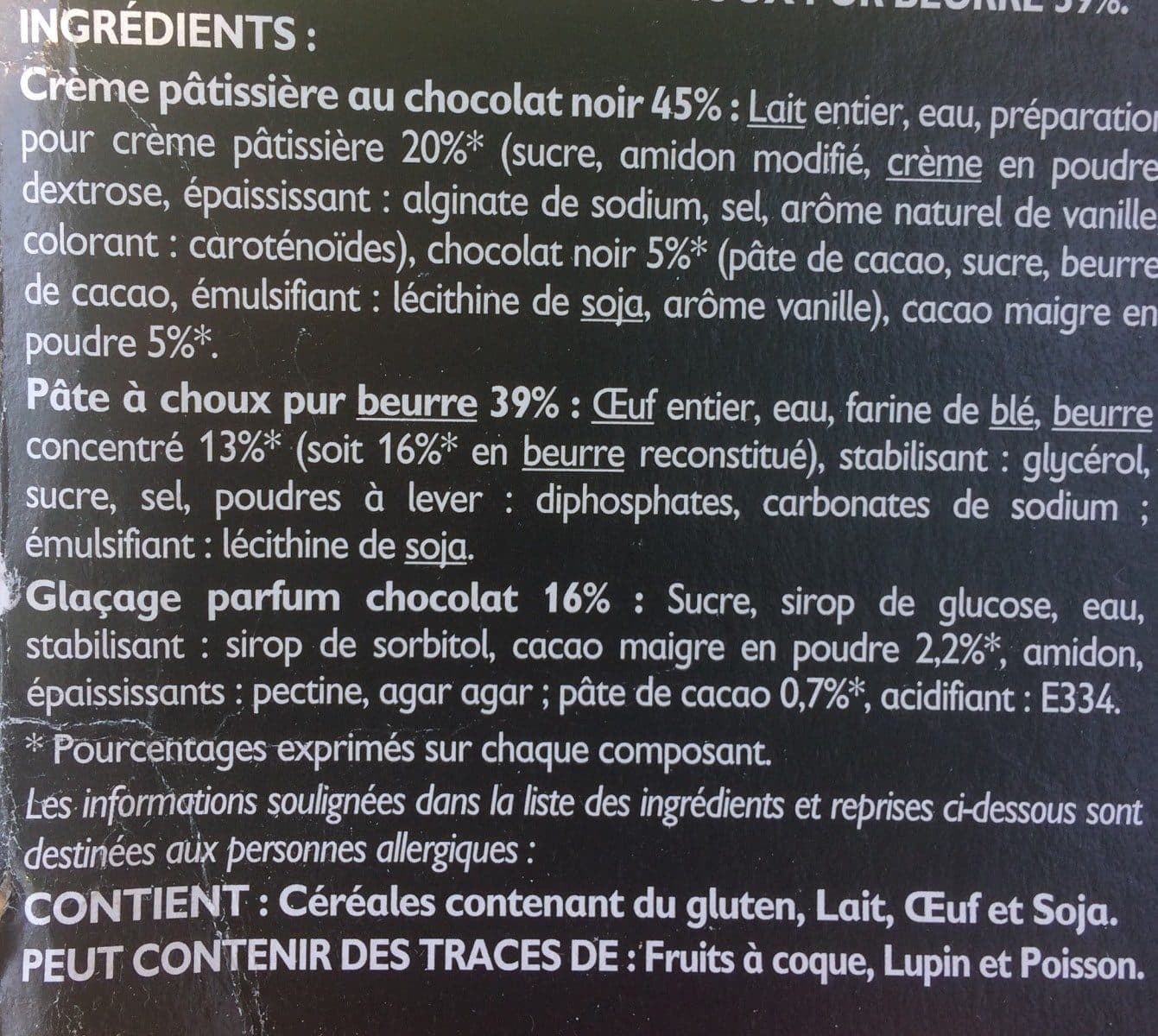 Open Food Facts Les eclairs patissiers chocolat noir x4 packshot